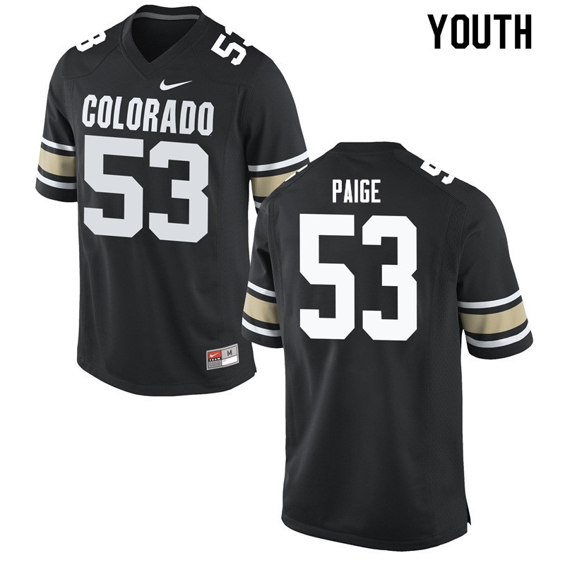 Youth #53 Heston Paige Colorado Buffaloes College Football Jerseys Sale-Home Black